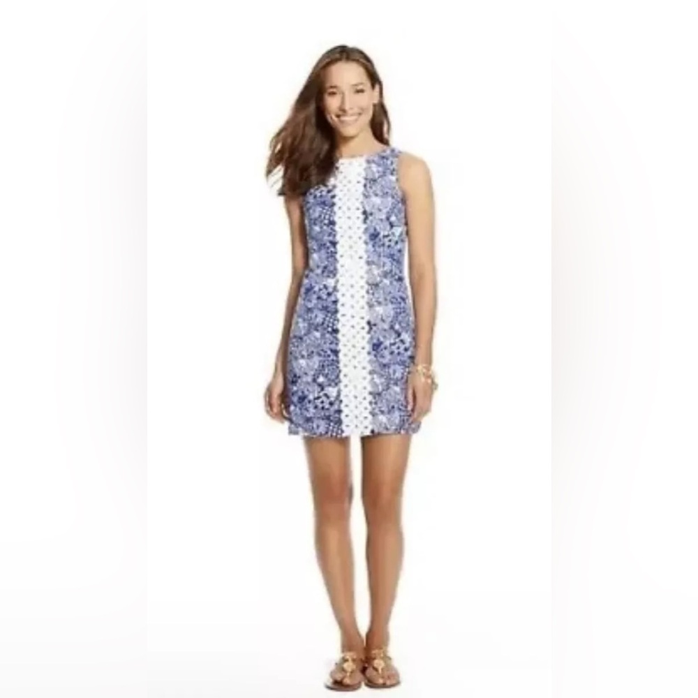 Lilly Pulitzer for Target Shift Dress Upstream Blue & White Womens 2